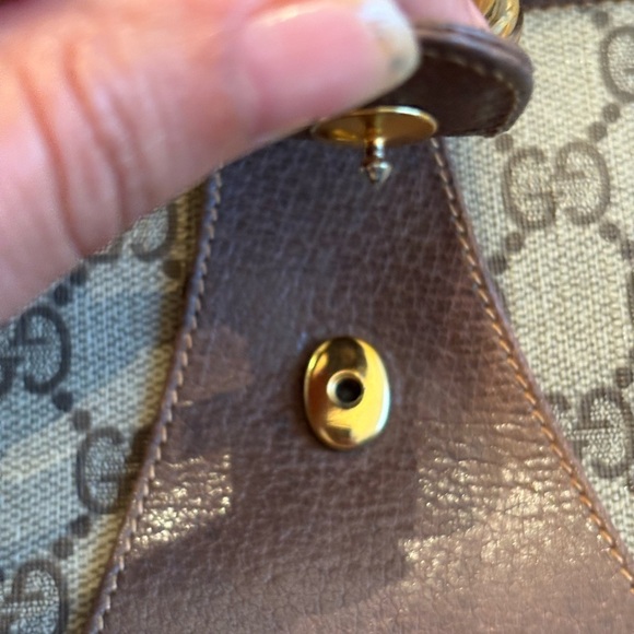 Vintage Gucci Brown Crossbody Bag with Monogram Coated canvas two way bag - Picture 15 of 16
